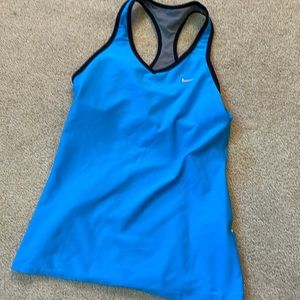 Nike tank top with built in bra, size small